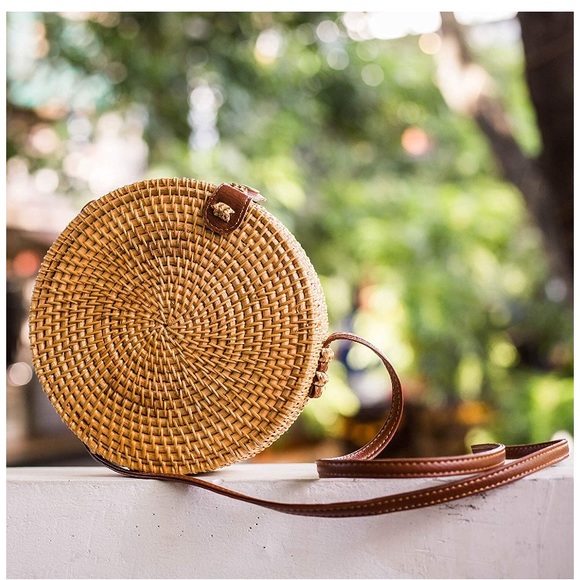 Handbags - Rattan Woven Crossbody Bag